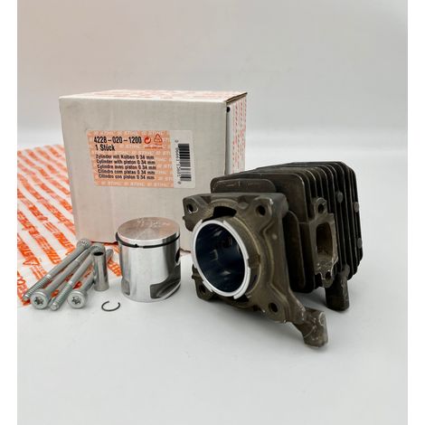 Cilindro + pistone originali STIHL Ø 34 mm HS 45 HS45 2-MIX, 42280201200