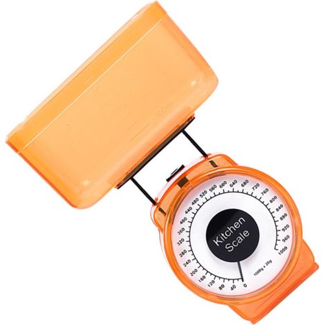Balance Cuisine Mécanique sans Pile Orange Portable en Plastique pour (1/5)
