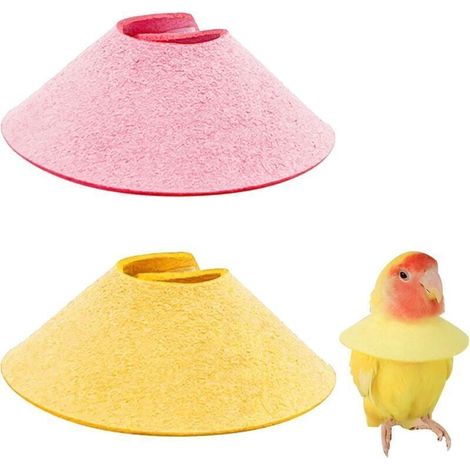 Collier de contention anti-morsure pour perroquets – Lot de 2 cônes protecteurs en plastique léger et ajustable