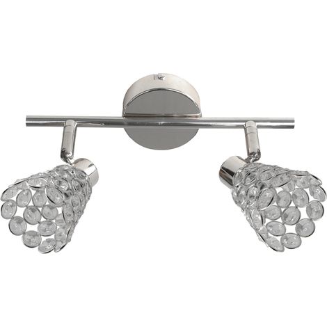 Plafonnier moderne chrome cristal 2xG9 Candellux Glossy (1/2)