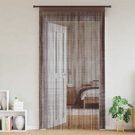Maison Exclusive - Fadenvorhänge 2 Stk. 140 x 250 cm Braun