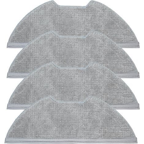 Lot de 2 chiffons de nettoyage en microfibre douce pour robot aspirateur Eureka NERE10s E10S E20 Plus Obode A8 A8 Plus Midea M9, lavables, haute absorption, nettoyage sans trace sols et capteurs (1/5)