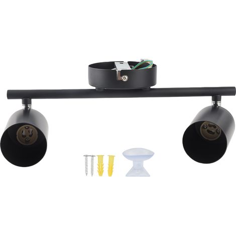 Kit d'éclairage sur rail LED à 2 spots, rail de 27,4 cm (10,8 pouces), rotation à 90°, compatible avec ampoules GU10. (1/5)