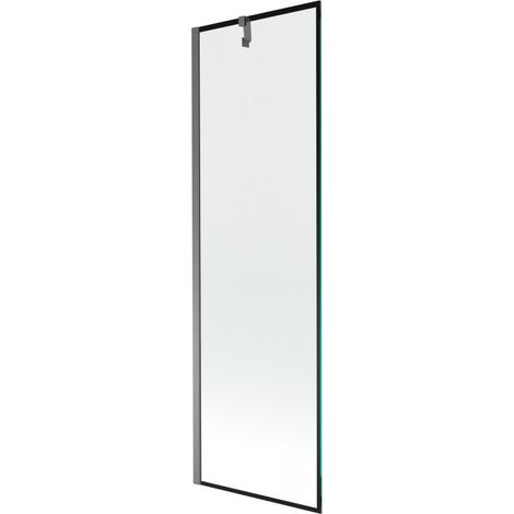 Mexen Next paratia da vasca 1 anta 60 x 150 cm, cornice nera, gun metal - 895-060-000-00-70-95 (1/5)