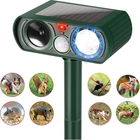 Répulsif Chat Ultrasonique Jardin Solaire Efficace pour Extérieur Compatible Pelouse Terrasse Durable Écologique Sécurisé (1/5)