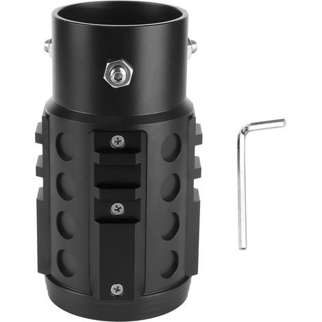 Embout de pot d'échappement arrière universel en alliage d'aluminium, style industriel, pour diamètre 38-63 mm, noir