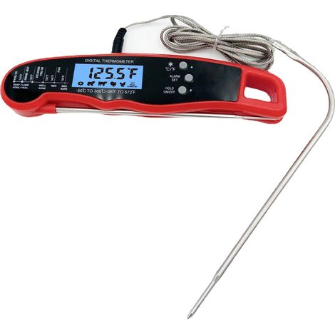 Thermomètre de cuisson à double sonde pour barbecue, thermomètre alimentaire pliable, options de cuisson de la viande-AquaForge (1/4)