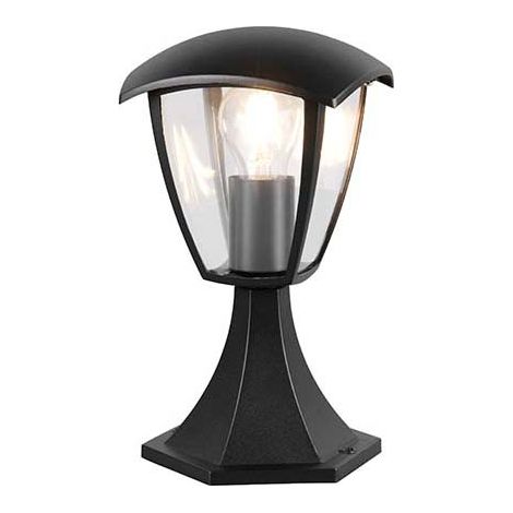 Borne lumineuse d'extérieur, éclairage de chemin, éclairage de jardin, aluminium noir, E27, IP44, H 30 cm (1/3)