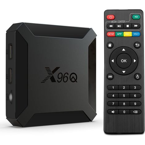 Android TV Box, X96Q Lecteur Multimédia - Chromecast Built-in - Android 10.0, 2GO/16GO, WiFi, Allwinner H313, Prend en Charge 4K HD, chipset Quad-Core, H256, Facile à Installer (1/5)