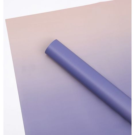 Foglio di alluminio con stampa floreale - "Sfumatura" Crema + viola - Fogli 50x58 cm - 20 pezzi