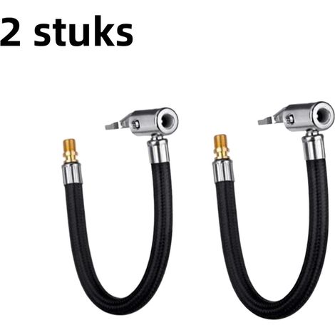 Kit de 2 pièces : tube d'extension pour pompe à air de voiture, tube de gonflage rapide, poignée en cuivre étanche, longueur 60 cm, ne pas dégonfler. (1/5)