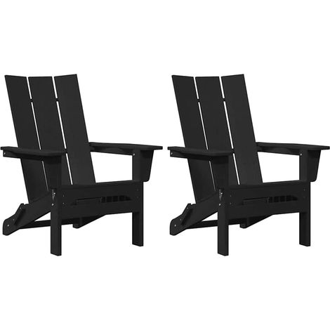 Maison Exclusive - Sedia da Giardino 2 pcs Nero 80.5 x 74.5 x 92 cm Polietilene