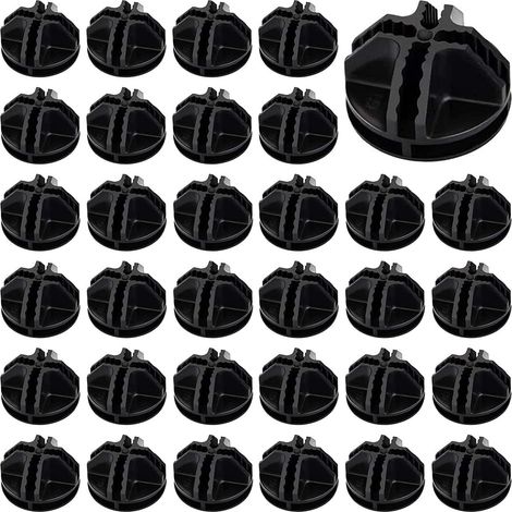 Connecteurs de Cube en Plastique 70 Pcs Connecteur de Cube de Stockage Noir Matériel de Meubles Portable en Plastique pour Étagère de Rangement Cube Placard Casier Organisateur (1/5)