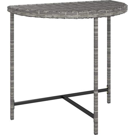 Maison Exclusive - Gartentisch Grau 80x50x75 cm Poly Rattan (1/5)