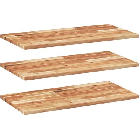 Maison Exclusive - Schweberegale 3 Stk. 80x40x2 cm Massivholz Aka
