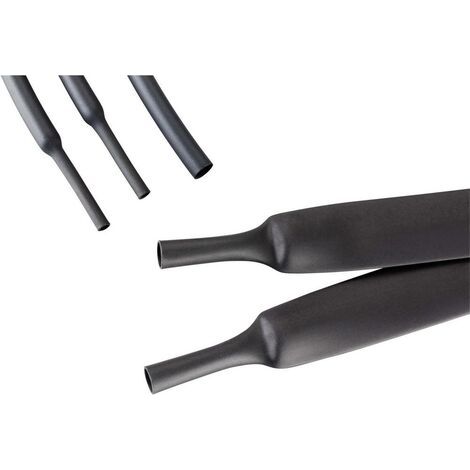 Gaine thermorétractable sans colle Hongshang HR2 ART002072 noir 75 mm Taux de retreint:3:1 1.22 m (1/2)