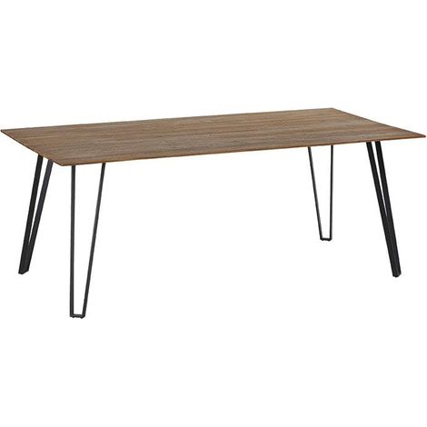 Table à manger rectangulaire en teck pieds épingle 200 BOMBAY