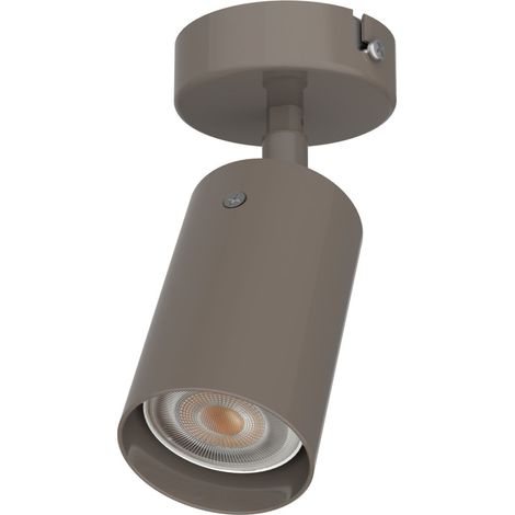 LUMICOM FORM S Plafoniera, 1X GU10, max 33W, metallo, tortora lucido, D.6cm (1/2)