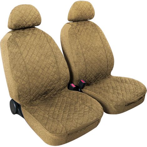 Miky, Coppia Coprisedili Anteriori In Microfibra, Universali - Beige (1/2)