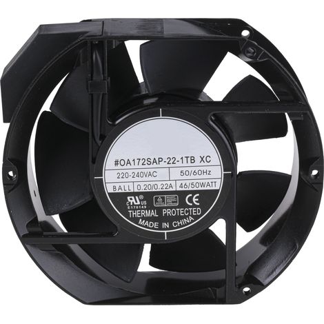 Ventilateur axial RS PRO 230 V ac, 509.7m³/h, 172 x 150mm, 50W, Dia. 172mm ( Prix pour 1 ) (1/3)