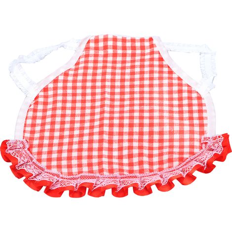 Gilet à carreaux en selle de poulet avec bande élastique pour la protection du dos et des ailes, rouge (1/5)