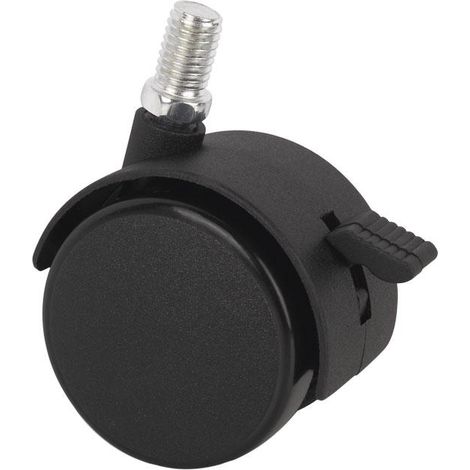 Rueda de plástico con tornillo y freno diámetros desde 30 mm hasta 50 mm para pesos desde 15 kg hasta 25 kg COFAN Ø50mm - Tornillo 10X15