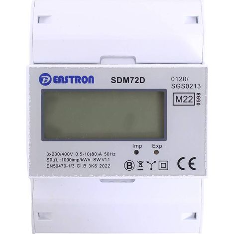 [GEBRAUCHT] B-Ware Counttec SDM72D Drehstromzähler digital 80 A MID-konform 1 St. Stromzähler Strom