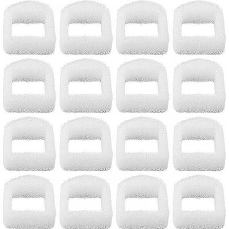Lot de 24 Filtre en mousse, Éponge blanche 7,5x7,5x3cm, pour Fontaine à eau chat chien (1/5)