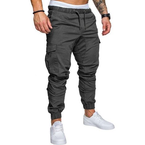 1 pantalon de travail, multipoches, tissé coton mélangé, moulant, décontracté et professionnel pour homme (1/5)