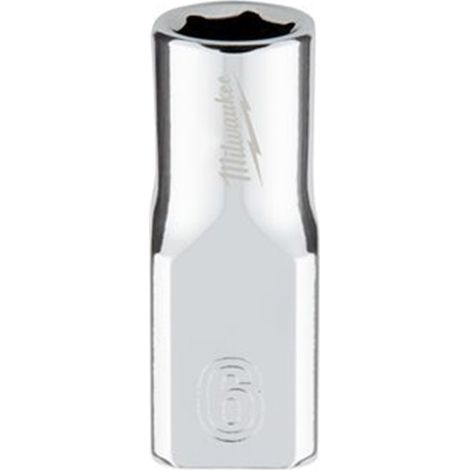 Llave de vaso Milwaukee 1 4 larga diseño plano cromo (1/2)