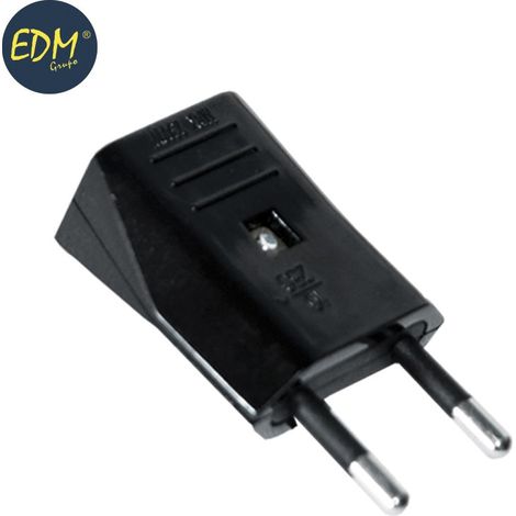 EDM-Stecker, 10 A, 250 V, Schwarz, 4 mm (geschrumpft)