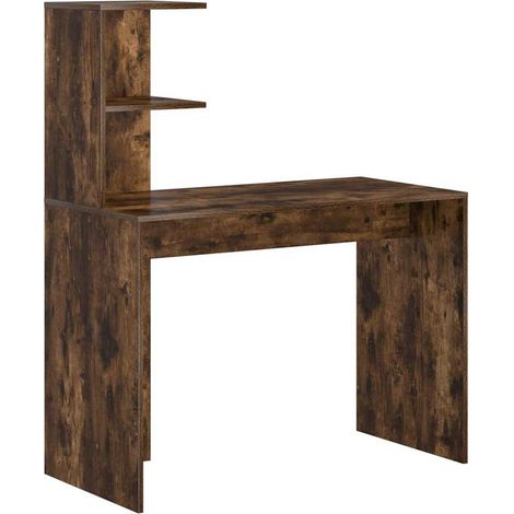 Maison Exclusive - Schreibtisch Geräucherte Eiche 102 x 50 x 124