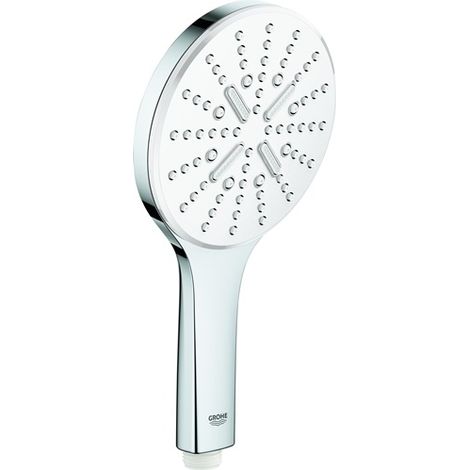 Grohe Rainshower SmartActive - Cabezal de ducha, 130 9,5 l/min, 3 chorros, blanco luna 26574LS0