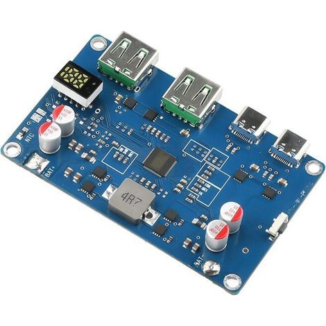 Module charge bidirectionnelle rapide 100W PD power bank carte mère affichage numérique support batterie 2-6S (1/2)