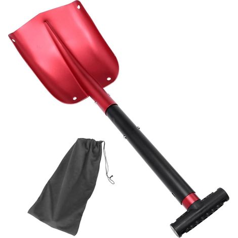 Pelle à Neige Aluminium pour Véhicules Urgence Outil De Déneigement Léger Et pour Camping Et Voyages