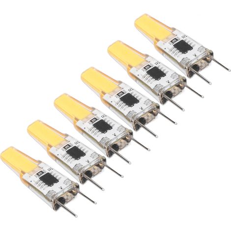 6er-Pack dimmbare G8 3W COB-LED-Lampen, 360°-Beleuchtung, energiesparend, 50.000 Stunden Lebensdauer, für Decken- und Wandleuchten, 100–130 V, warmweiß (1/5)