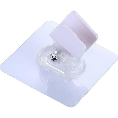 Support de douchette à main, angle réglable, fixation par ventouse, sans perçage, pour carrelage de salle de bain, ABS robuste (blanc) (1/5)