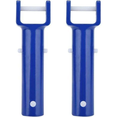 Aspiradora para piscinas y spas Ulisem, paquete de 2, con mango azul, accesorio para piscinas, cabezal de succión flexible para spas y piscinas. (1/4)
