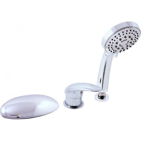 Mitigeur baignoire à cascade DANUBIO 3 trous en laiton chromé (1/4)