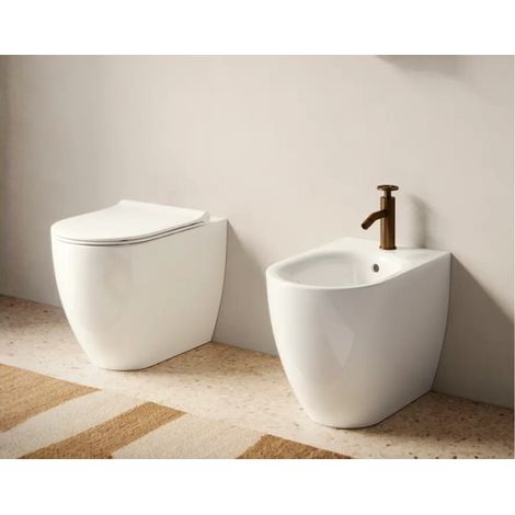 Sanitari Sfera 55 Filomuro 55x35 cm Silentech con Copriwater (1/3)