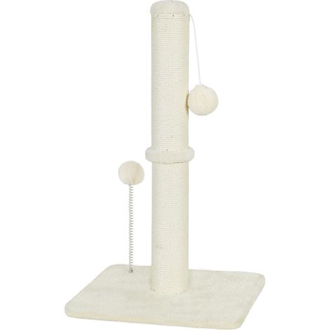 Skylos Cat Scratching Post 54cm Strong Natural Sisal Heavy Duty Scratcher Ball