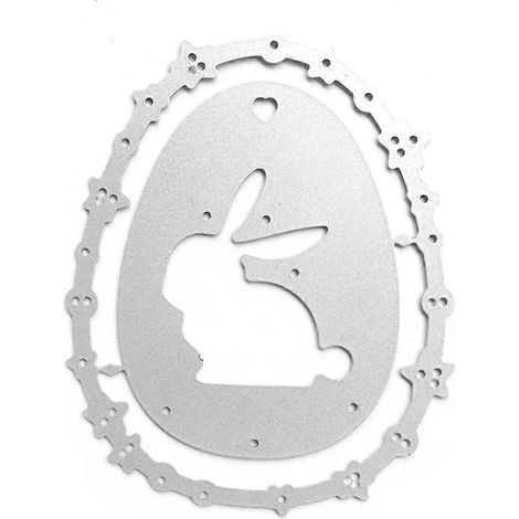 Osterhase-Ei-Metallstanzformen, Schablone, Scrapbooking, DIY-Album, Stempel, Papierkarte, Prägung