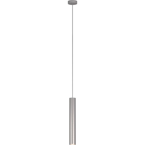 Lampadario Industrial-Minimal Xeana Metallo Grigio 1 Luce Gu10