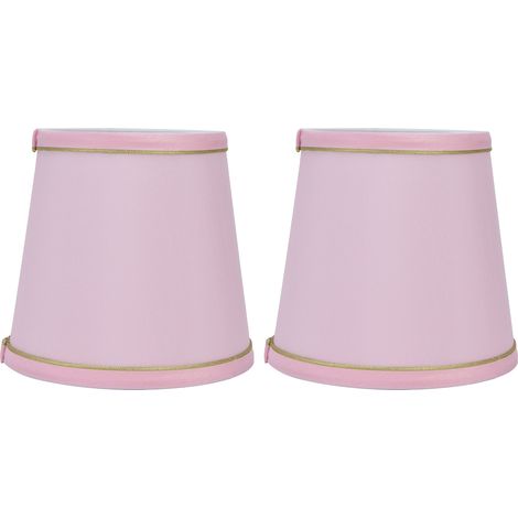 2PCS Abat-jour E14 Style Européen Rose pour Lustre Lampe Murale Décoration Maison (1/5)
