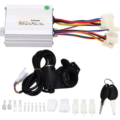 Kit de contrôleur moteur 350W dissipation rapide chaleur protection basse tension poignée d'accélérateur vélo électrique 36V (1/5)