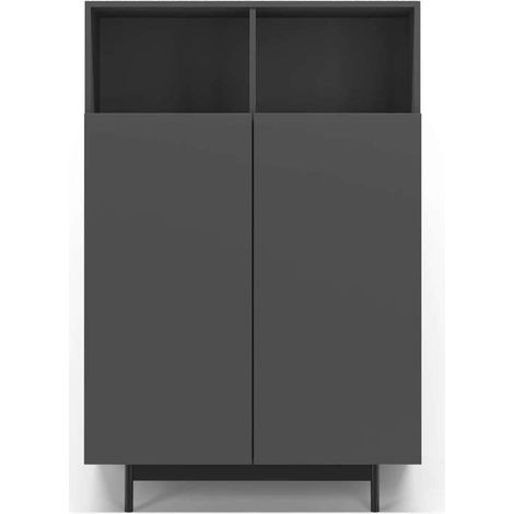 Mueble auxiliar modelo 603-1 acabado grafito, 110 x 90 x 34 (alto x ancho x fondo) (1/3)