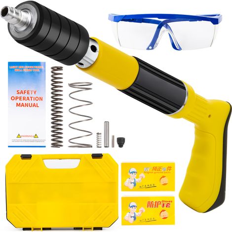 RHG Mini petit pistolet à clous fixation murale cloueur manuel deuxième génération manche jaune