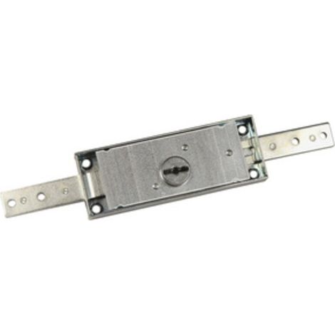 Serratura centrale per serranda con Catenacci a 2 mandate + 2 chiavi - scatola 155x56 mm - 1600 CX