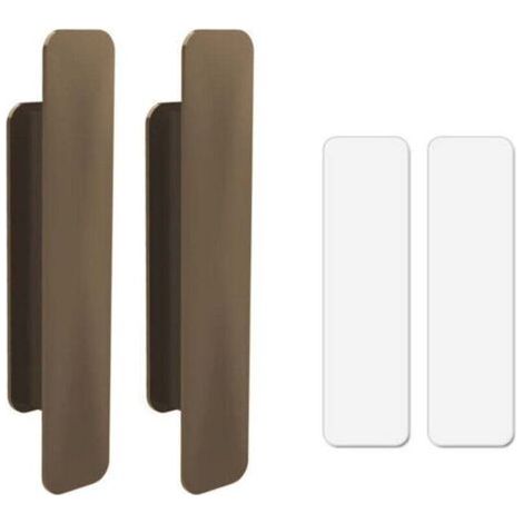 12er-Pack Türgriffe aus Kunststoff, selbstklebende Türgriffe, Klebegriffe für Türen, Fenster, Schubladen, Schränke und Kühlschränke, Klebetürgriffe für Glastüren (Braun)