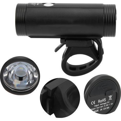 Lampe torche de vélo étanche, rechargeable, pour l'extérieur. (1/5)